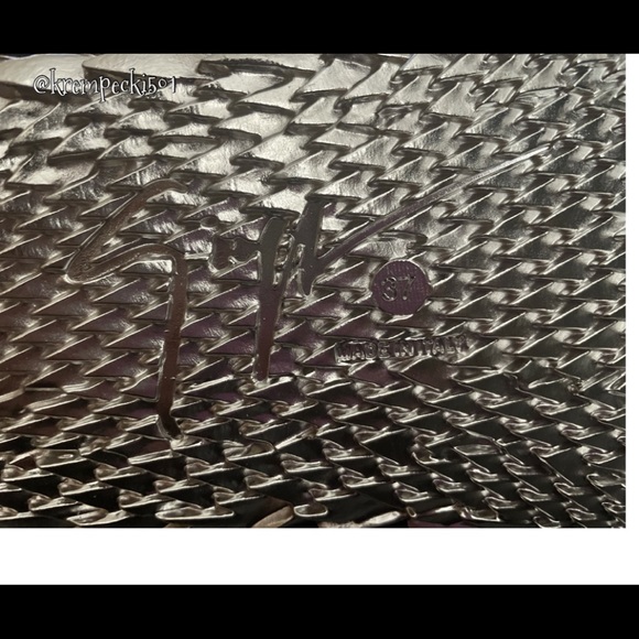 giuseppe zanotti BNIB metallic silver lowtops - Picture 7 of 16